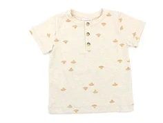 Popirol t-shirt Poaki light beige melange både